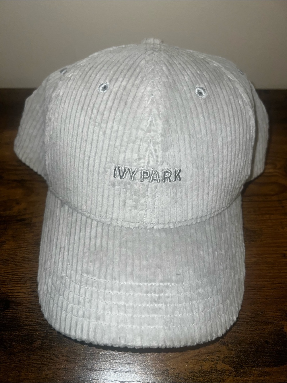 IVY PARK Light Gray Corduroy Baseball Cap
